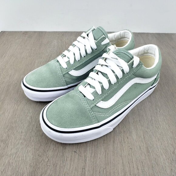 Vans Old Skool Color Theory Iceberg Green Sneakers Skate Shoes Women's Size 5 - Picture 1 of 9